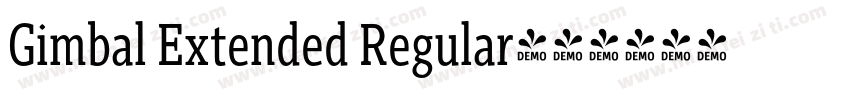 Gimbal Extended Regular字体转换